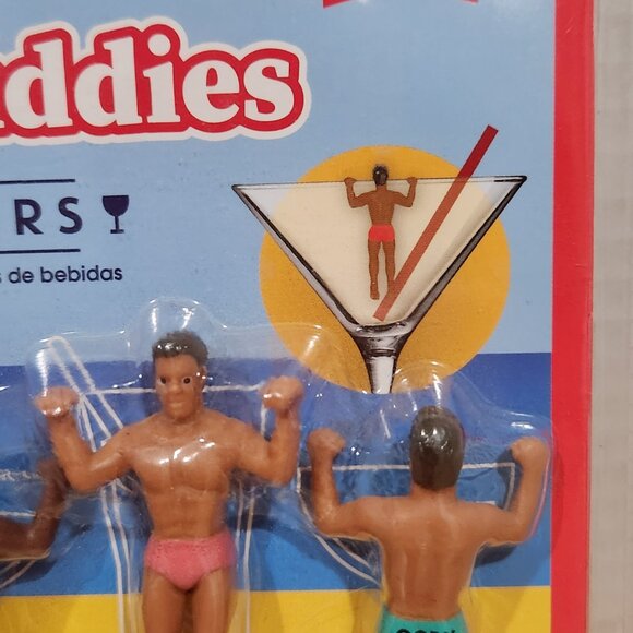 NPW Drinking Buddies Drink Markers, Wine Glass Charms for Parties Pack of 6 New - Picture 11 of 15